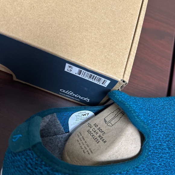 NEW IN BOX Allbirds Deep Emerald/Blizzard Tree Loungers Women Size 7 - Picture 5 of 5
